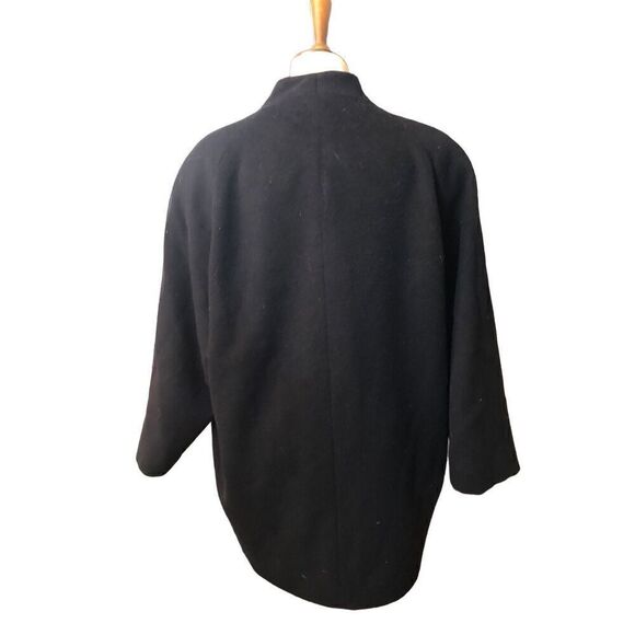 Anne Klein wool black fully lined single breasted vintage pea coat size 2X - Picture 8 of 12